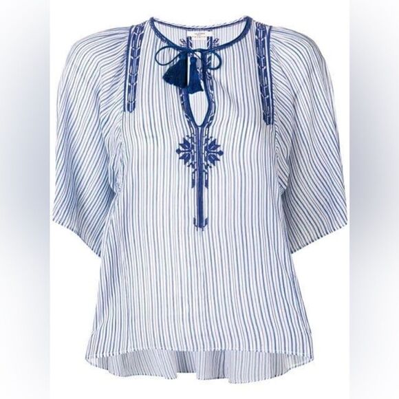 ISABEL MARANT ETOILE RUCHED JOYA BLOUSE Size 36 - Picture 3 of 11